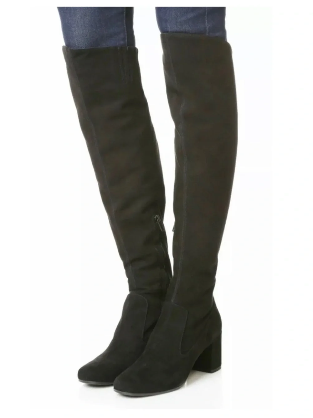 Vince “Blythe” over the knee boots black all leather/suede US 8